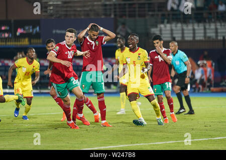 Frankreich, 5. Juli 2019: Hakim Ziyach von Marokko, nachdem er die Strafe während der 2019 Afrika Cup der Nationen Übereinstimmung zwischen Marokko und Benin im Al Salam Stadion in Kairo, Ägypten. Ulrik Pedersen/CSM. Stockfoto