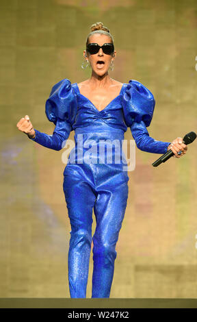 Celine Dion auf Britische Sommerzeit im Hyde Park, London. Stockfoto