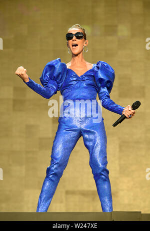 Celine Dion auf Britische Sommerzeit im Hyde Park, London. Stockfoto