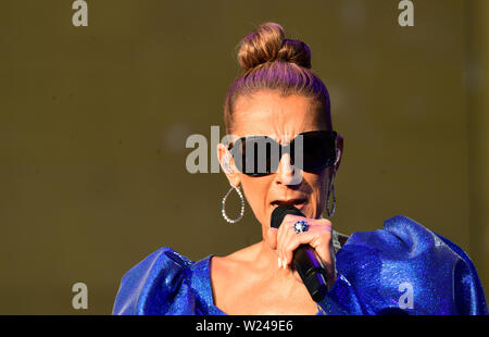 Celine Dion auf Britische Sommerzeit im Hyde Park, London. Stockfoto