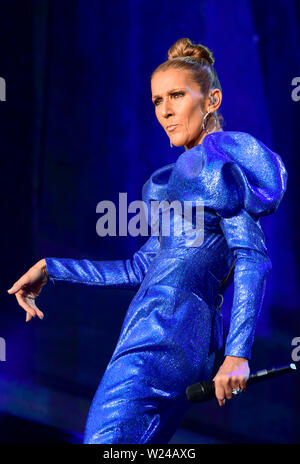 Celine Dion auf Britische Sommerzeit im Hyde Park, London. Stockfoto