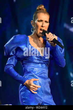 Celine Dion auf Britische Sommerzeit im Hyde Park, London. Stockfoto