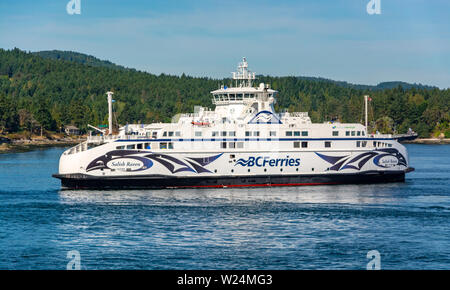 Kanada, British Columbia, BC Ferries, M/V Salish Raven, verkehrt zwischen South Gulf Islands und Vancouver (Delta) Stockfoto