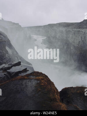 Godafoss, einem der berühmtesten Wasserfälle in Island.)) Stockfoto
