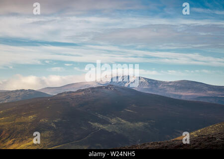 Kalter morgen in den Wicklow Mountains, Irland Stockfoto