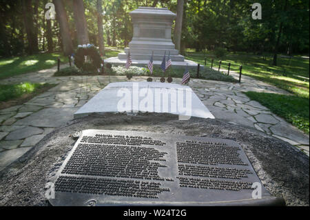 Das Grab von Rutherford B. Hayes und Lucy Hayes auf Spiegel Grove in Fremont, Ohio Stockfoto