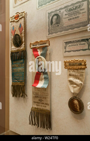 Panel Exponat auf der William Howard Taft National Historic Site in Cincinnati, Ohio, USA Stockfoto