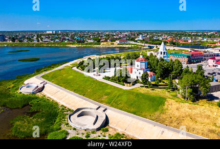 Luftaufnahme des Kreml in Syzran, Samara Oblast Russland Stockfoto