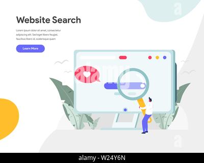 Website Suche Abbildung Konzept. Modernes flaches design Konzept der Webseite Design für die Website und mobile Website. Vector EPS Abbildung 10 Stock Vektor