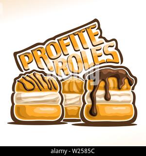 Vektor logo für französische Profiteroles Stock Vektor