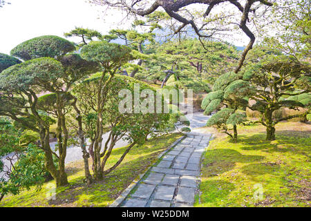 Hakone Palace Garden in Hakone, Präfektur Kanagawa, Japan gelöst Stockfoto