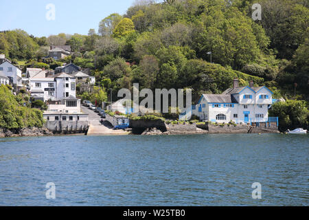 Blick von Fowey nach Bodinnick Stockfoto