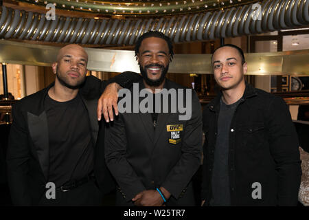 Las Vegas, NV, USA. 5. Juli, 2019. *** Haus AB *** Rashad Evans feiert seine Induktion in der UFC Hall Of Fame Electra Cocktail Club im Palazzo in Las Vegas, NV am 5. Juli 2019. Credit: BIP Photosy/Medien Punch/Alamy leben Nachrichten Stockfoto