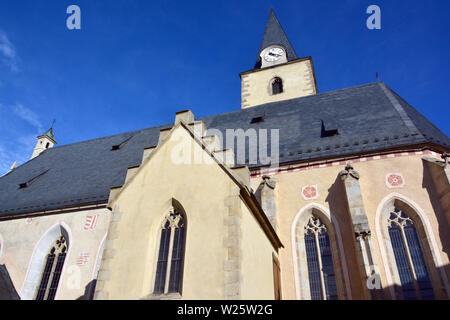 Kirche von St. Nikolaus, Rožmberk nad Vltavou, Tschechien, Europa Stockfoto