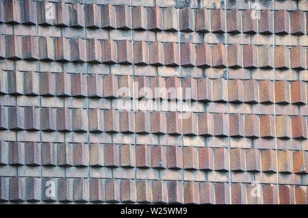 Dachte Mauerwerk Wände eines alten Hauses. Zusammenfassung Hintergrund. Stockfoto