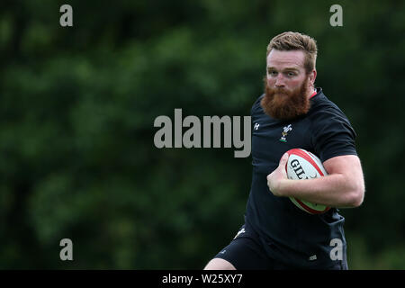 Cardiff, Wales, UK. 6. Juli, 2019. Jake Ball von Wales. Wales Rugby Team Training im Vale Resort Hensol, in der Nähe von Cardiff, South Wales am Samstag, den 6. Juli 2019. Die Gruppe vorbereiten für den Rugby World Cup 2019 in diesem Herbst pic sind von Andrew Obstgarten/Alamy leben Nachrichten Stockfoto