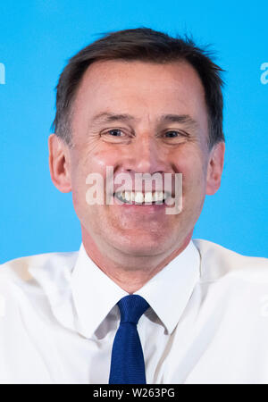 Konservative Partei Führung Kämpfer Jeremy Hunt während einer Tory Führung hustings in Nottingham. Stockfoto