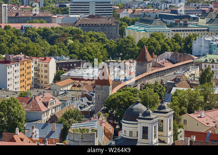 TALLINN, Estland - Juli 07, 2017: Downtown Architektur der Altstadt Stadt Tallinn in Estland. Stockfoto