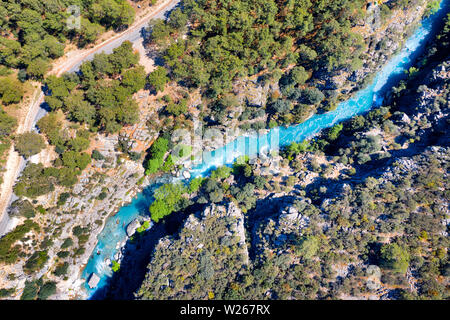 Tazi Canyon Blue River im April 2019 rn" in hdr getroffen wurden Stockfoto