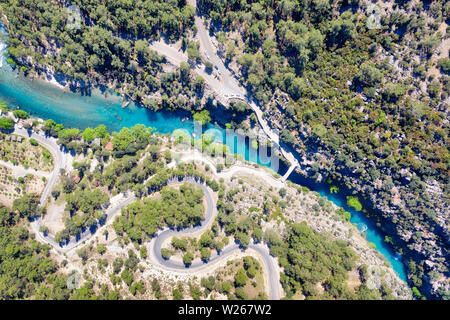 Tazi Canyon Blue River im April 2019 rn" in hdr getroffen wurden Stockfoto