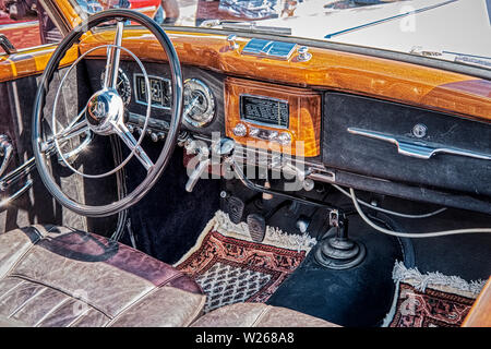 Interieur eines Mercedes-Benz 170 S CAB A 1950 Stockfoto