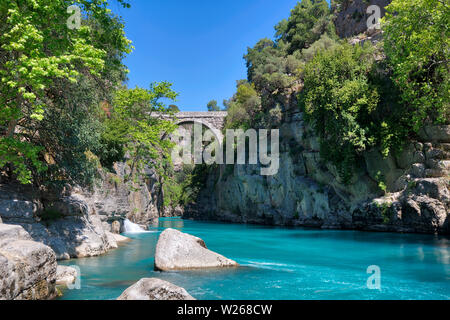 Tazi Canyon Blue River im April 2019 rn" in hdr getroffen wurden Stockfoto