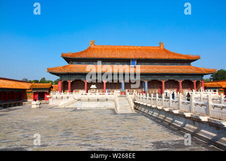 Peking, China - Oktober 14, 2017: Die Verbotene Stadt (Palace Museum), die chinesische Kaiserpalast aus der Ming Dynastie bis zum Ende der Qing dynasten Stockfoto