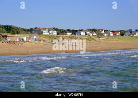 Strand Blick auf das Meer von Saint-Michel-Chef-Chef, französische Gemeinde im Département Maine-et-Loire in Frankreich. Stockfoto