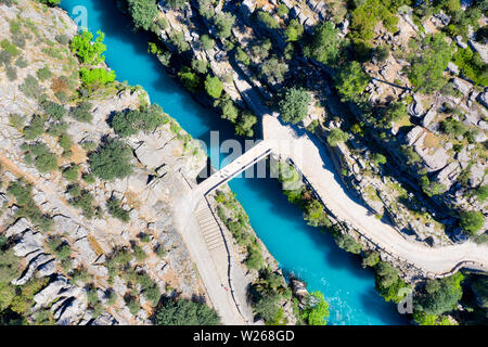 Tazi Canyon Blue River im April 2019 rn" in hdr getroffen wurden Stockfoto