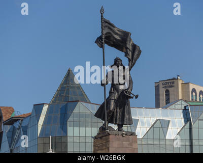 Wladiwostok, Russland - NOVEMBER 6, 2018: Denkmal "Kämpfer für die Sowjetmacht im Fernen Osten". Stockfoto