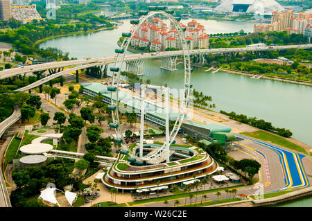 Riesenrad - Singapur Stadt Stockfoto