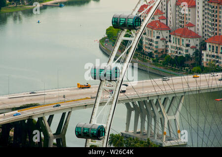 Riesenrad - Singapur Stadt Stockfoto