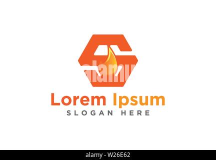 Buchstabe S, moderne Feuer Logo Inspiration isoliert auf weißem Hintergrund Stock Vektor