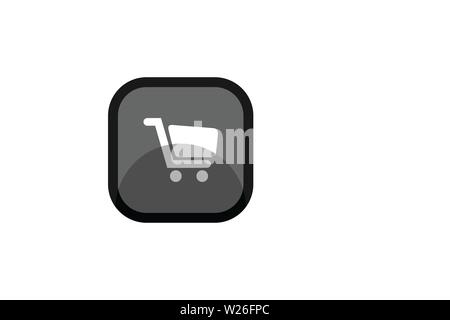 Warenkorb Logo Designs Inspiration isoliert auf weißem Hintergrund Stock Vektor