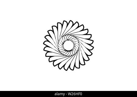 Circle propeller Logo Designs Inspiration isoliert auf weißem Hintergrund Stock Vektor