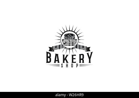 Cupcake, Bäckerei logo Stock Vektor