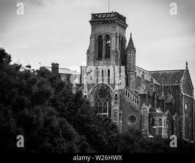 Place Sainte-Eugénie (St. Eugenia Katholische Kirche) in Biarritz, Frankreich. Stockfoto