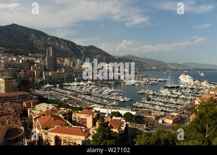 Stadtbild von Monaco. Hafen von Monaco Stockfoto