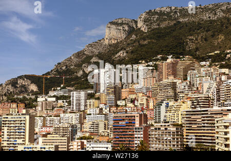 Stadtbild von Monaco. Hafen von Monaco Stockfoto