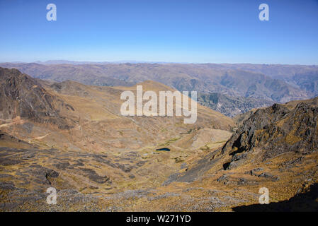 Trekking in der Cordillera Real mountain range, Bolivien Stockfoto