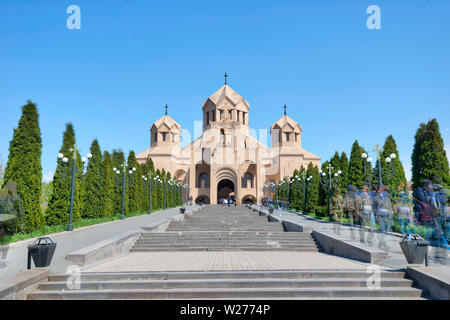 Hl. Gregor des Erleuchters geweihten Kathedrale in Eriwan, Armenien, im April 2019 rn" in hdr getroffen wurden Stockfoto