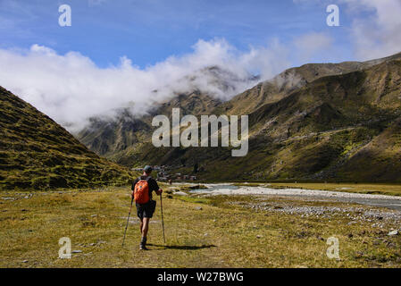 Trekking in der Cordillera Real mountain range, Bolivien Stockfoto