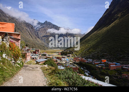 Landschaft entlang der Cordillera Real mountain range, Bolivien Stockfoto