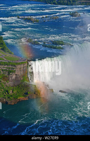 Luftaufnahmen von Horseshoe Falls in Niagara Falls, Ontario, Kanada Stockfoto