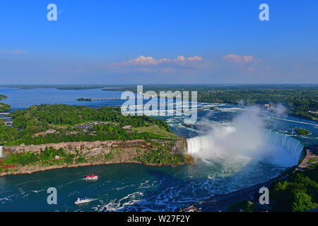 Luftaufnahmen von Horseshoe Falls in Niagara Falls, Ontario, Kanada Stockfoto