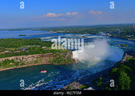 Luftaufnahmen von Horseshoe Falls in Niagara Falls, Ontario, Kanada Stockfoto