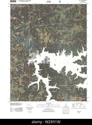 USGS TOPO Karte Indiana in Cuzco 20110106 TM Wiederherstellung Stockfoto