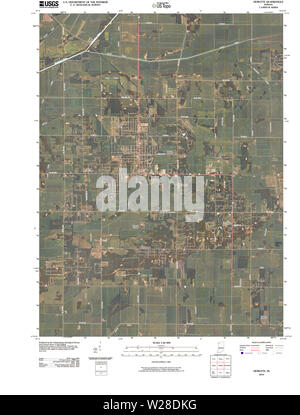 USGS TOPO Karte Indiana in Tegernheim 20100512 TM Wiederherstellung Stockfoto