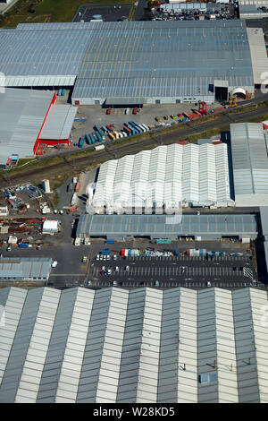 Industriegebiet, Wiri, South Auckland, Nordinsel, Neuseeland - Antenne Stockfoto