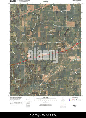 USGS TOPO Karte Indiana im Eminenz 20100513 TM Wiederherstellung Stockfoto